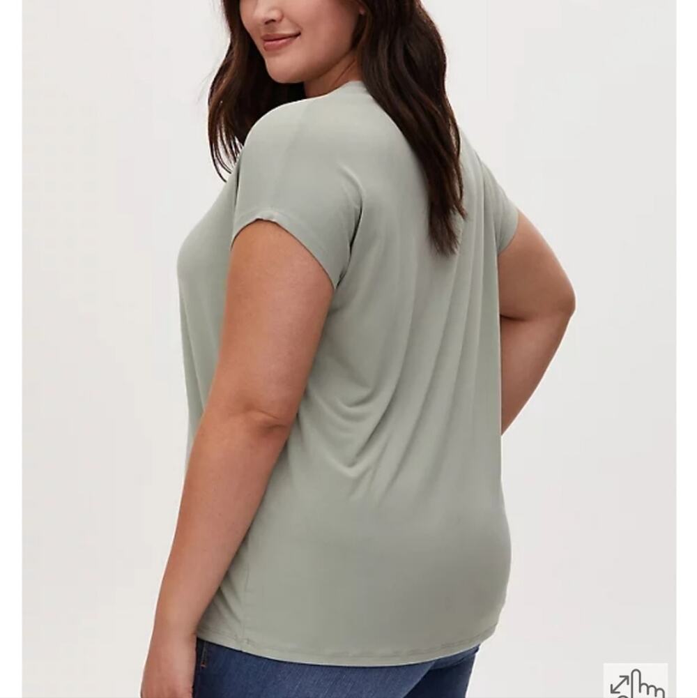 Torrid Studio Knit Dolman Tee Sage Green Size 0/12